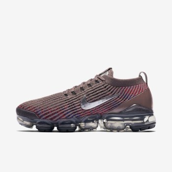 Nike Air VaporMax Flyknit 3 - Női Utcai Cipő - Lila/Piros/Kék/Metal Titán